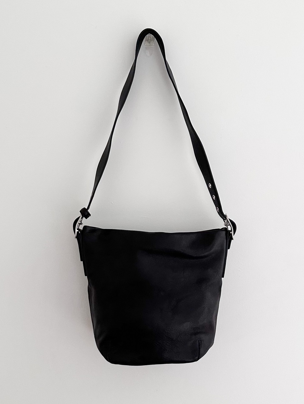 Vintage Coach 9186 Legacy Soho Bucket Bag Black Leather Crossbody Purse EUC